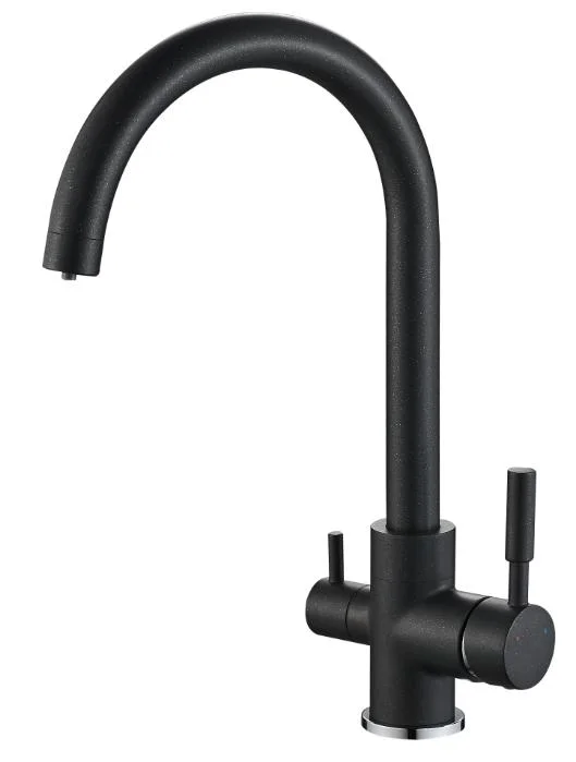 Смеситель для кухни AQUANIKA COMFORT AQC06BL (графит, L-28 H-25,5) AQC06BL