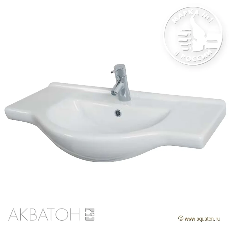 Раковина мебельная АКВАТОН АКВАТЕЛЬ 1WH110216 ((85*48,5), белый) 1WH110216