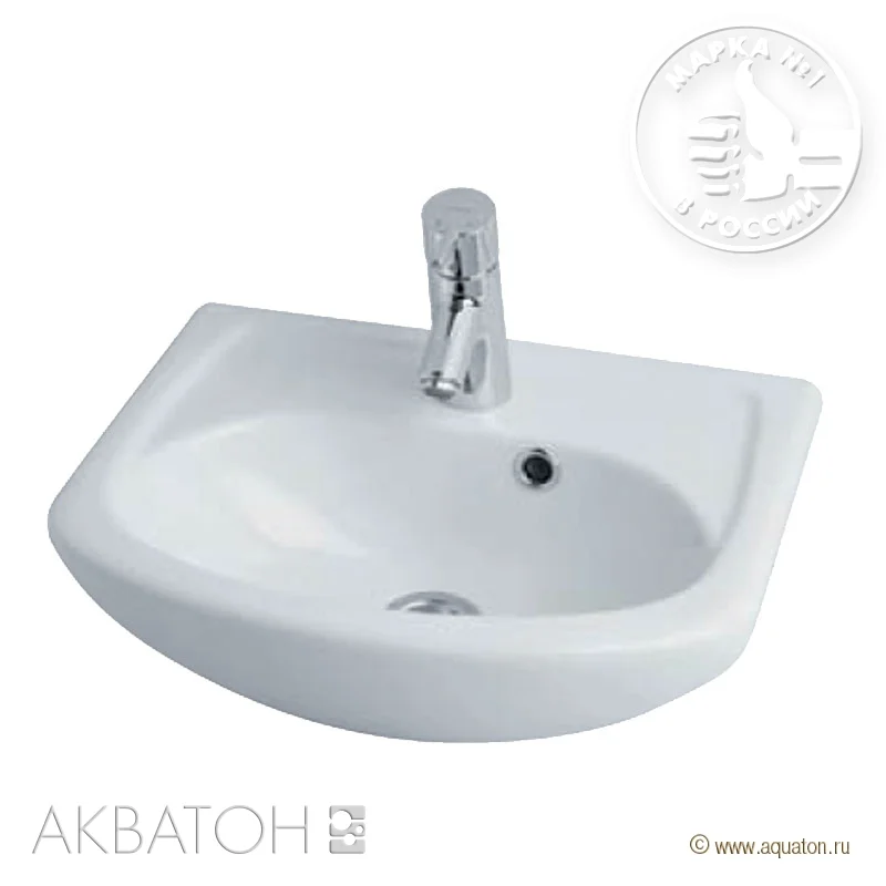 Раковина мебельная АКВАТОН АКВАНЬЮ 1WH110150 ((45*38), белый) 1WH110150