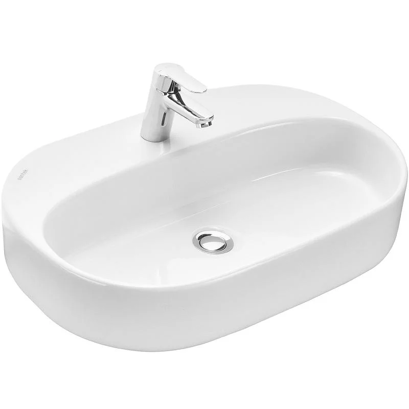 Раковина АКВАТОН ОДРИ 1WH501710 (накладная, (62*42), белый) 1WH501710