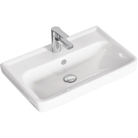 Раковина мебельная CERSANIT МОДУО СЛИМ UM-MOD60SL/1 (к тумбе, (60*38), белый) UM-MOD60SL/1