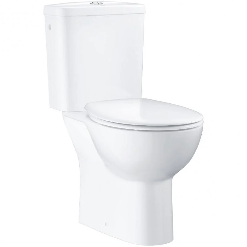 Унитаз-компакт напольный GROHE BAU CERAMIC 39496000 Rim гор. вып. 62*36,4 + сиденье (белый) 39496000