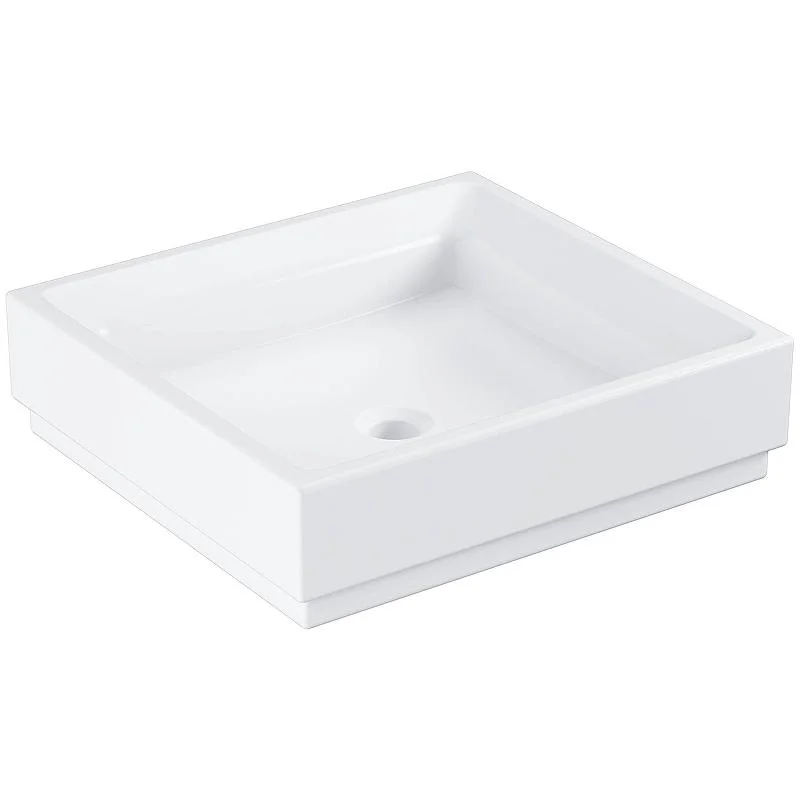 Раковина GROHE CUBE CERAMIC 3948100H (накладная, (50*47), белый) 3948100H