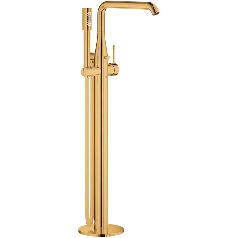 Смеситель для ванны с душем напольный GROHE ESSENCE 23491GL1 (золото, L-27,7 H-84,4) 23491GL1