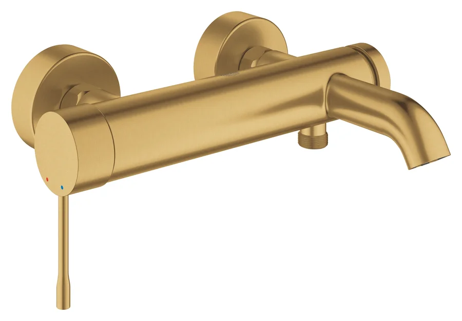 Смеситель для ванны с душем GROHE ESSENCE 25250GN1 (золото матовый, L-19,3) 25250GN1