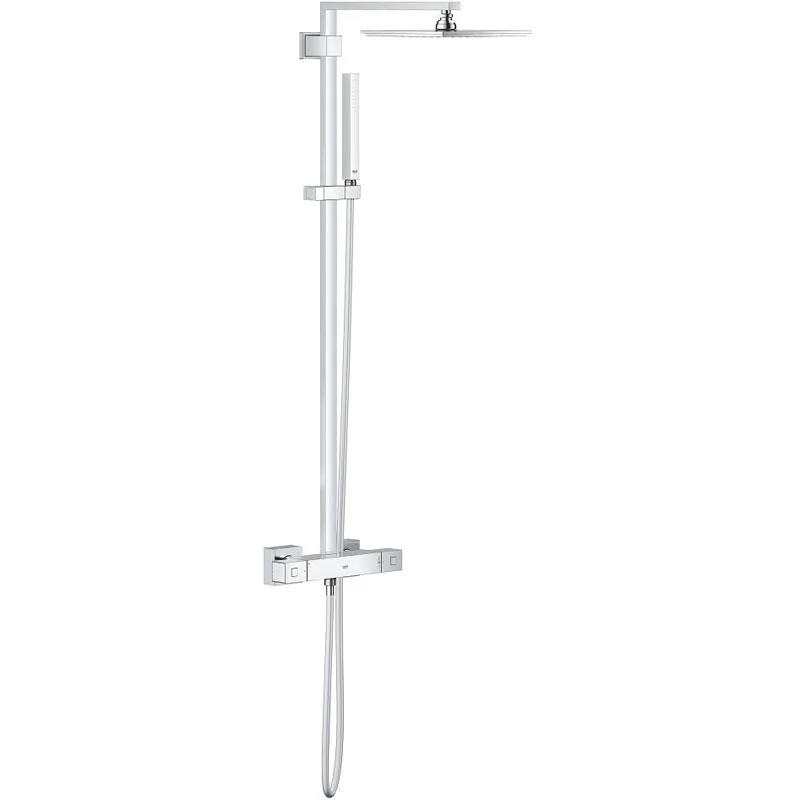 Душевая система с термостатом для душа GROHE EUPHORIA CUBE 26087000 (хром, прямоугольная) 26087000