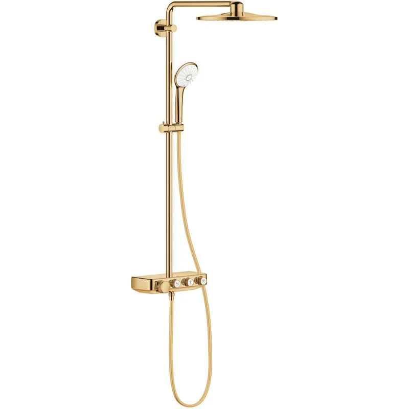 Душевая система с термостатом для душа GROHE EUPHORIA SMARTCONTROL 26507GL0 (золото, круглая) 26507GL0