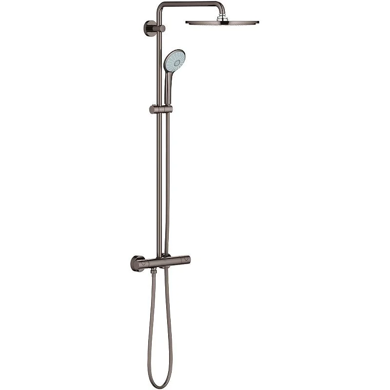 Душевая система с термостатом для душа GROHE EUPHORIA XXL 26075A00 (графит, квадратная) 26075A00