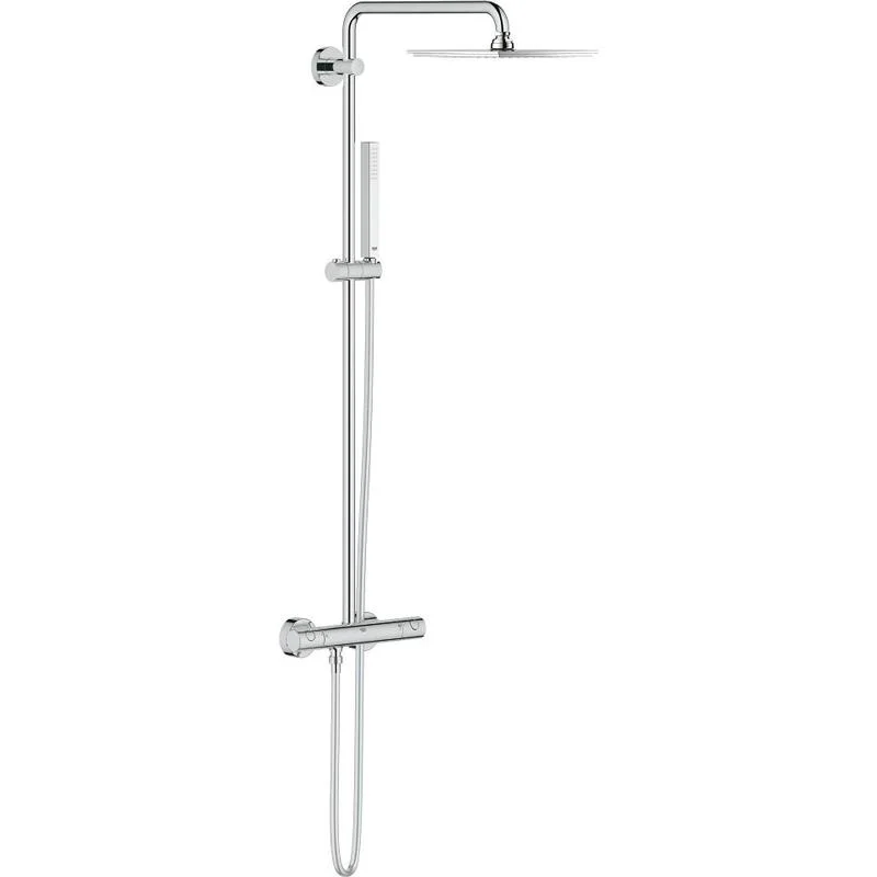 Душевая система с термостатом для душа GROHE EUPHORIA XXL 26187000 (хром, квадратная) 26187000