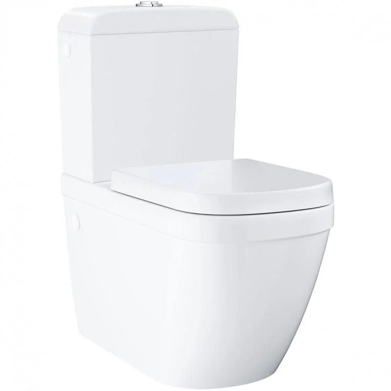 Унитаз-компакт напольный GROHE EURO CERAMIC 39462000 Rim гор. вып. 67,8*38,3 + сиденье (белый) 39462000