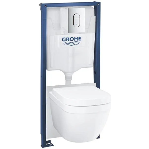 Комплект GROHE EURO CERAMIC 39536000 (инсталл. + унит.подв + сид.SoftClose + клавиша) 39536000