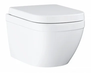 Унитаз подвесной GROHE EURO CERAMIC 39693000 Rim гор. вып. 49*37,4 + сиденье (белый) 39693000