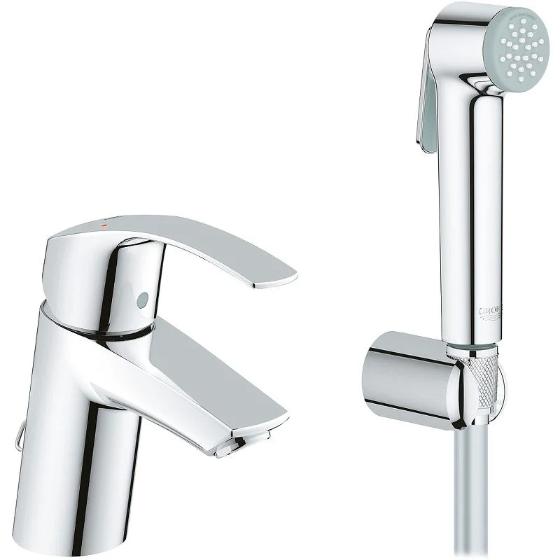Смеситель для раковины GROHE EUROSMART 23124002 (хром, L-10,4 H-6,1) 23124002