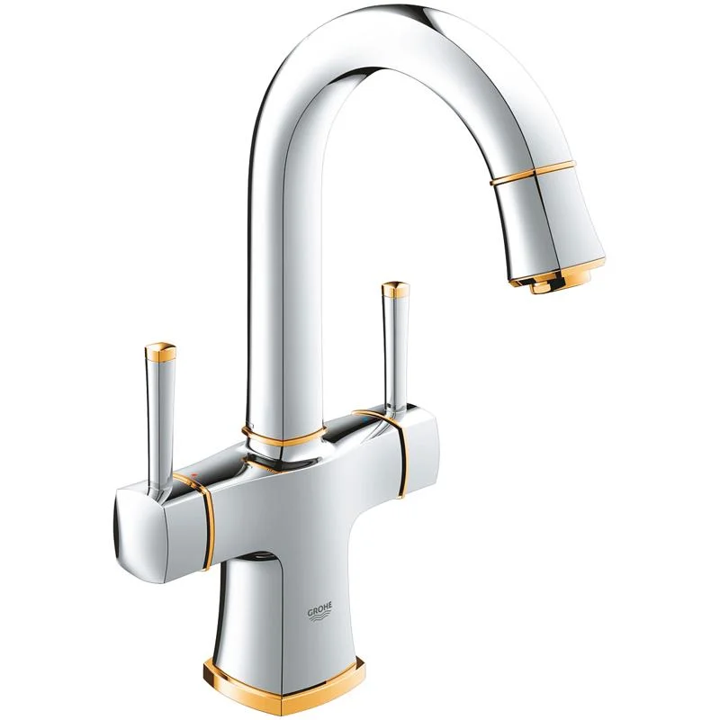 Смеситель для раковины GROHE GRANDERA 21107IG0 (хром/золото, L-15,6 H-19,9) 21107IG0