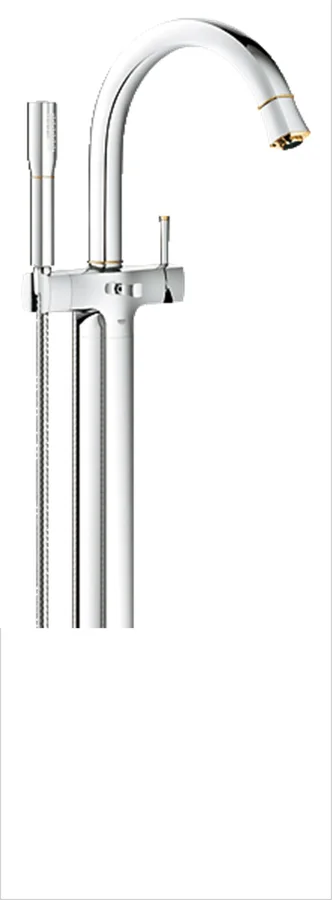 Смеситель для ванны с душем напольный GROHE GRANDERA 23318IG0 (хром/золото, L-32 H-94,7) 23318IG0