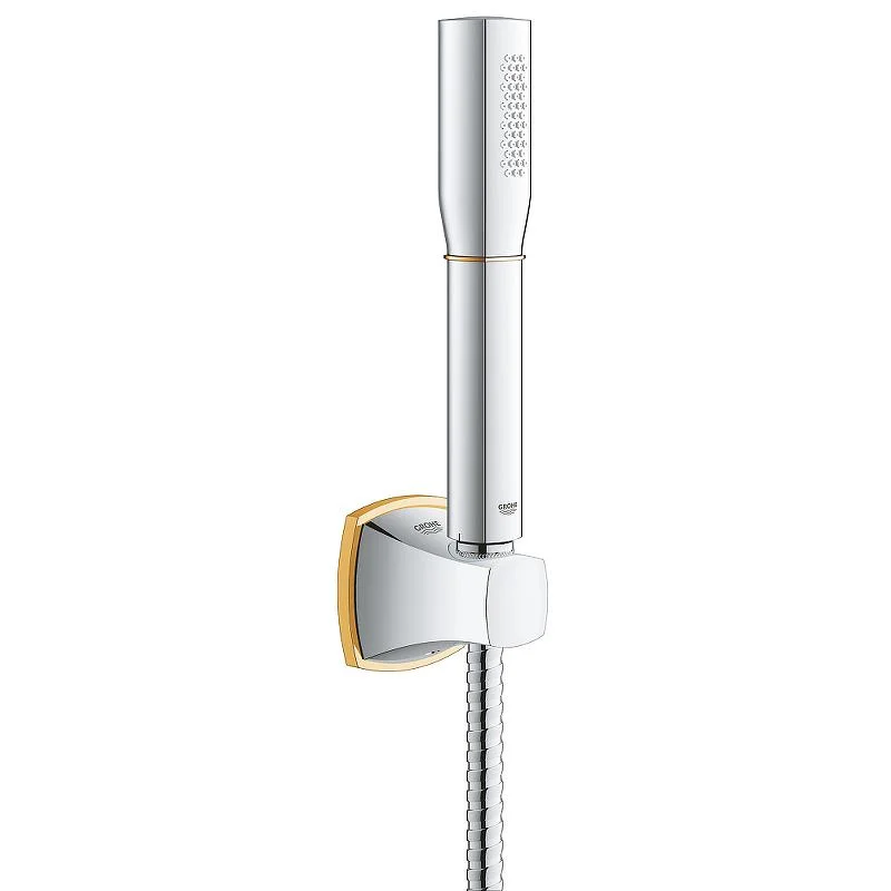 Душевой гарнитур с держателем GROHE GRANDERA 27993IG0 (хром/золото, квадратная) 27993IG0