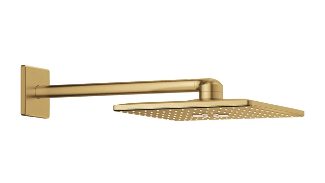 Верхний душ с кронштейном 31*31 GROHE RAINSHOWER SMARTACTIVE 26479GN0 (золото матовый, квадратная) 26479GN0