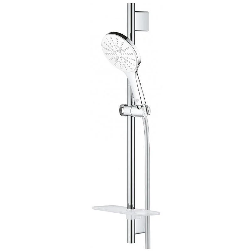 Душевой гарнитур со штангой GROHE RAINSHOWER SMARTACTIVE 26577LS0 (хром/белый, круглая) 26577LS0