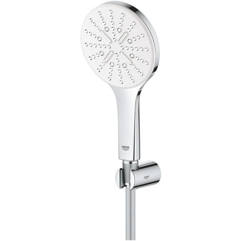 Душевой гарнитур с держателем GROHE RAINSHOWER SMARTACTIVE 26581LS0 (хром/белый, круглая) 26581LS0