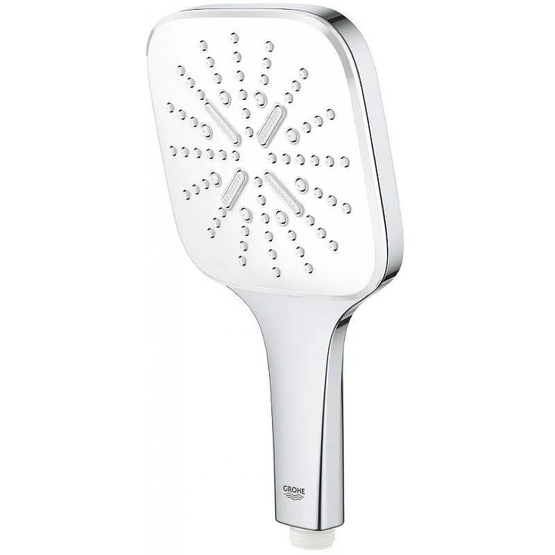 Ручной душ 3 режима GROHE RAINSHOWER SMARTACTIVE 26582LS0 (хром/белый, квадратная) 26582LS0