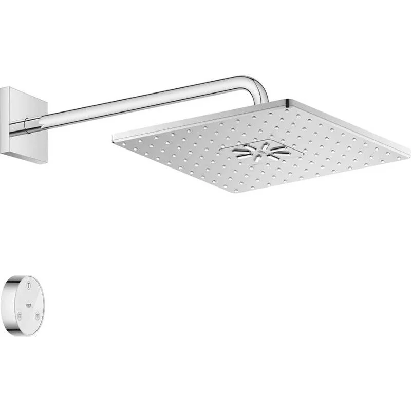 Верхний душ с кронштейном 31*31 GROHE RAINSHOWER SMARTACTIVE 26642000 (хром, квадратная) 26642000