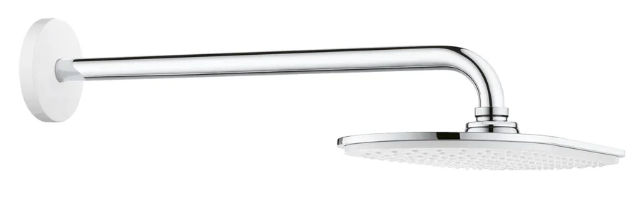 Верхний душ с кронштейном 30*15 GROHE RAINSHOWER 26170LS0 (хром/белый, овальный) 26170LS0