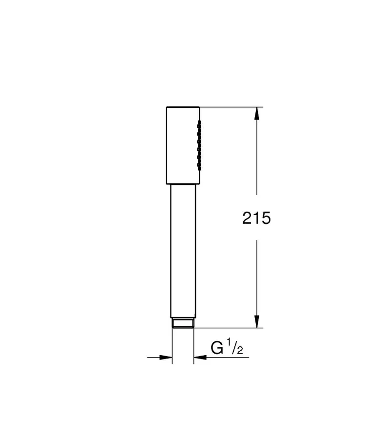 Ручной душ 1 режим GROHE SENA 28341000 (хром, круглый) 28341000