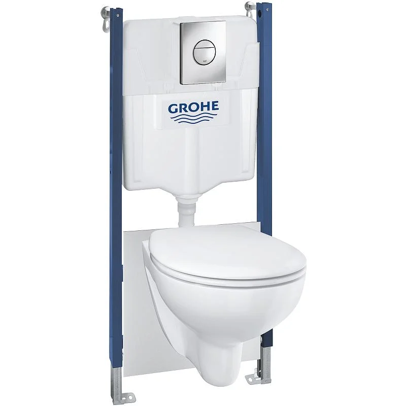 Комплект подвесной GROHE SOLIDO 39415000 (инсталл. + унит.подвесн.Rimless + сид.SoftClose + клавиша) 39415000