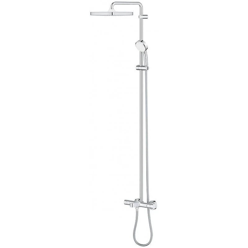 Душевая система с термостатом для ванны/душа GROHE TEMPESTA COSMOPOLITAN 26691000 (хром, квадратная) 26691000