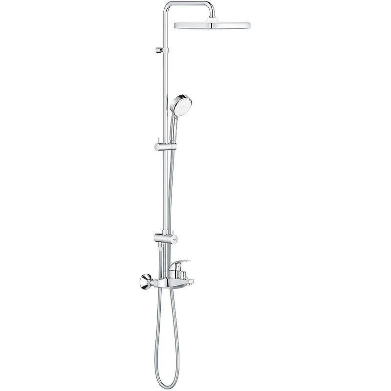 Душевая система со смесителем для ванны/душа GROHE TEMPESTA COSMOPOLITAN 26693000 (хром, квадратная) 26693000