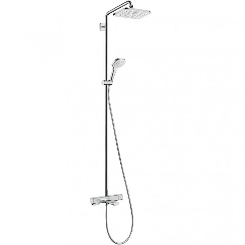 Душевая система с термостатом HANSGROHE CROMA E 27687000 (хром, квадратная) 27687000