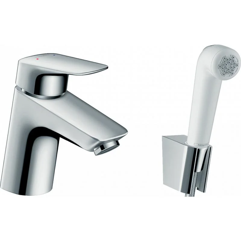 Смеситель для раковины с гиг. душем HANSGROHE LOGIS 71290000 (хром, L-11,6 H-10) 71290000