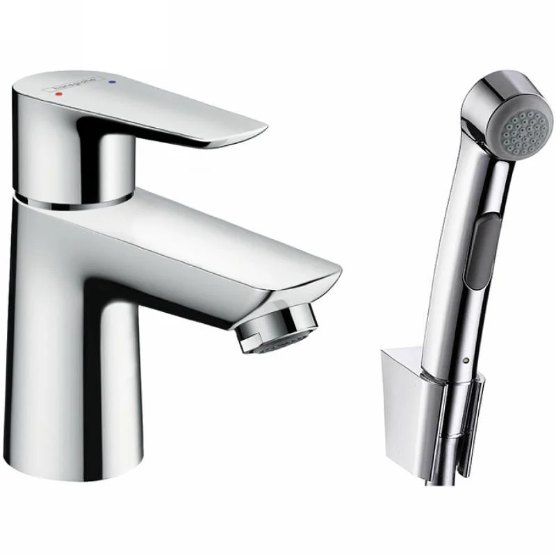 Смеситель для раковины с гиг. душем HANSGROHE TALIS E 71729000 (хром, L-9,6 H-7,1) 71729000