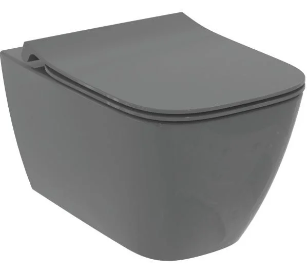 Унитаз подвесной IDEAL STANDARD I.LIFE T533058 гор. вып. 54*36 + сиденье (серый) T533058