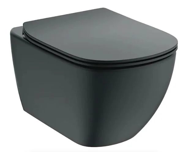 Унитаз подвесной IDEAL STANDARD IDEALMOOD T4665V3 гор. вып. 53,5*36,5 + сиденье (черный) T4665V3