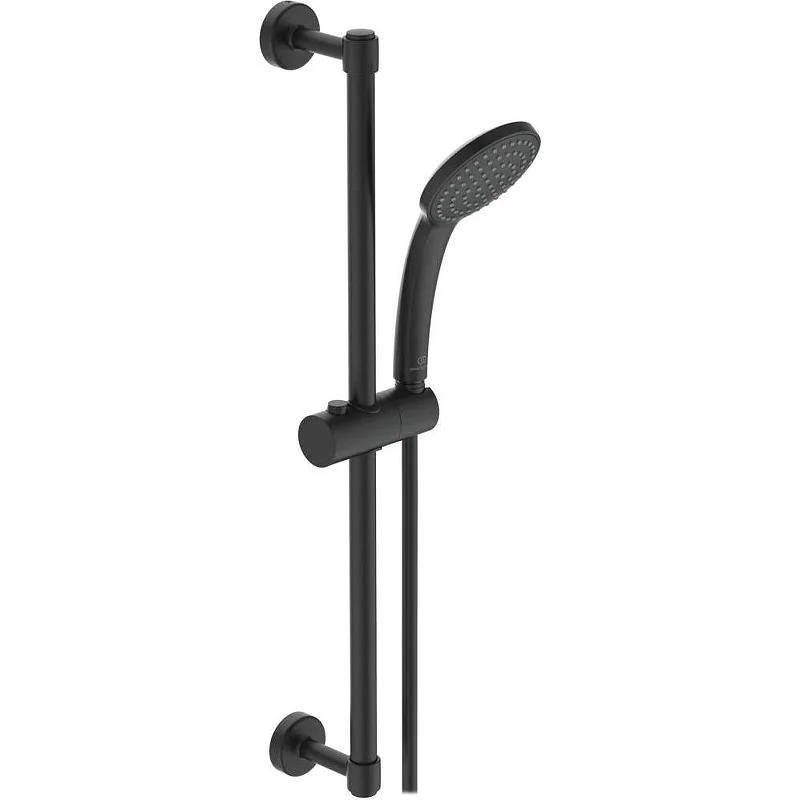 Душевой гарнитур со штангой IDEAL STANDARD IDEALRAIN BD142XG (черный матовый, круглый) BD142XG