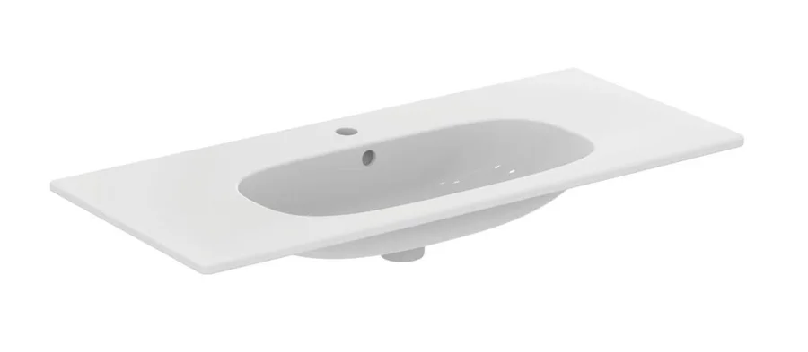 Раковина мебельная IDEAL STANDARD TESI T3508V1 (встраиваемая сверху, (102,5*45), белый матовый) T3508V1