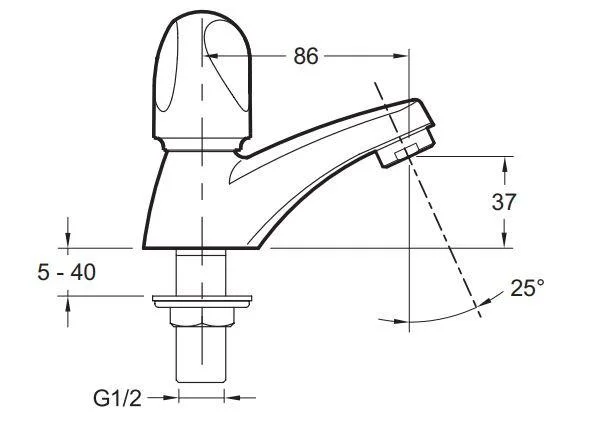 Кран для раковины JACOB DELAFON GALEO E72923-CP (хром, L-8,6 H-3,7) E72923-CP