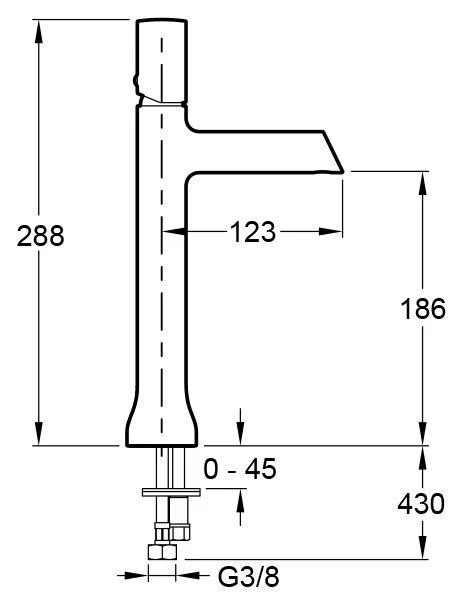 Смеситель для раковины JACOB DELAFON TOOBI E8960-BN (никель, L-12,3 H-18,6) ССП E8960-BN