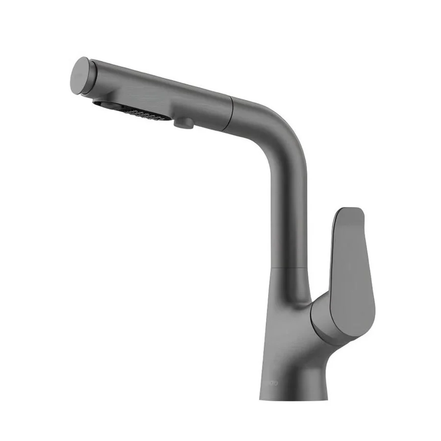 Смеситель для раковины JOMOO EIFFEL 32394-649/HBS-Z выдвижной излив (оружейная сталь, L-15,4 H-25,1 32394-649/HBS-Z