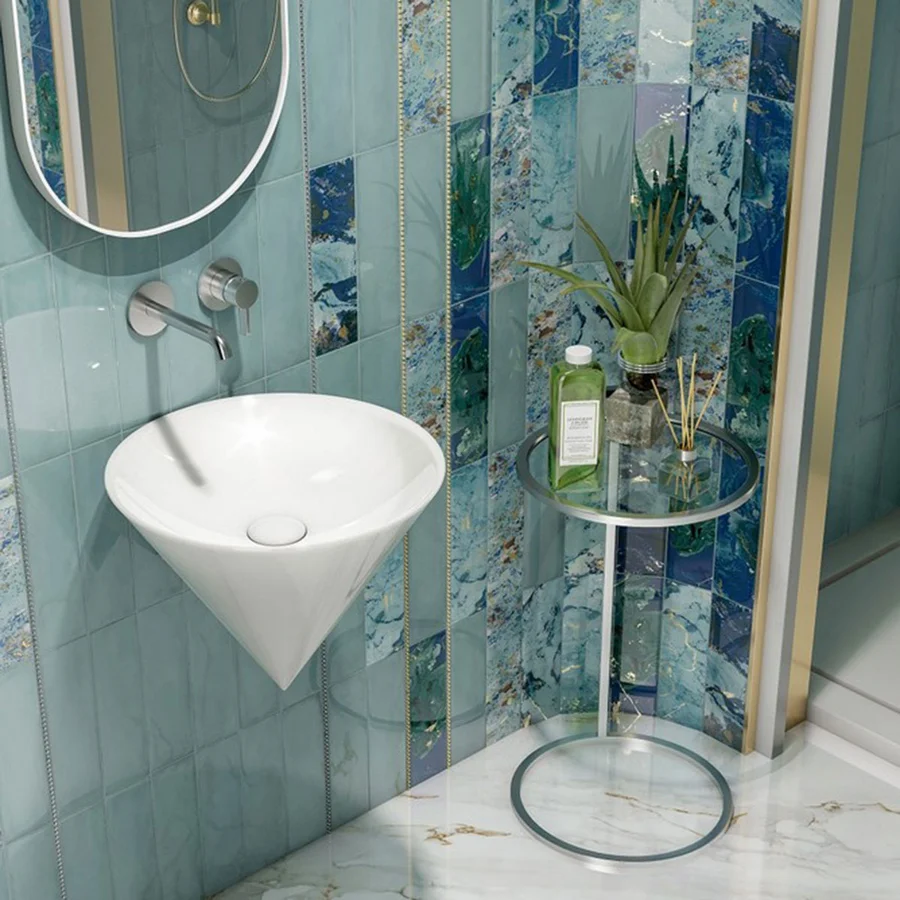 Раковина KERAMA MARAZZI КОНО без отв. под смес. CO.wb.44 (подвесная, (44,5*44,5), белый) CO.wb.44