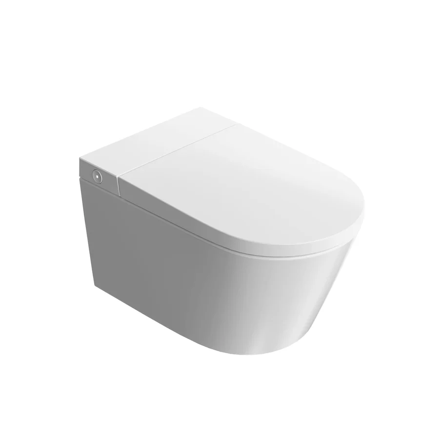Унитаз подвесной KERAMA MARAZZI ТЕКВЕЙВ KMTWWC59GWH2 Rim 59,5*38 с дист.управл, смыв торнадо (белый) KMTWWC59GWH2