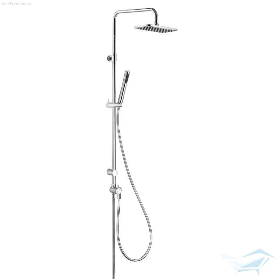 Душевая система KLUDI A-QA 4919105-00 (хром, металл/пластик, 160-см, прямоугольная) ССП 4919105-00