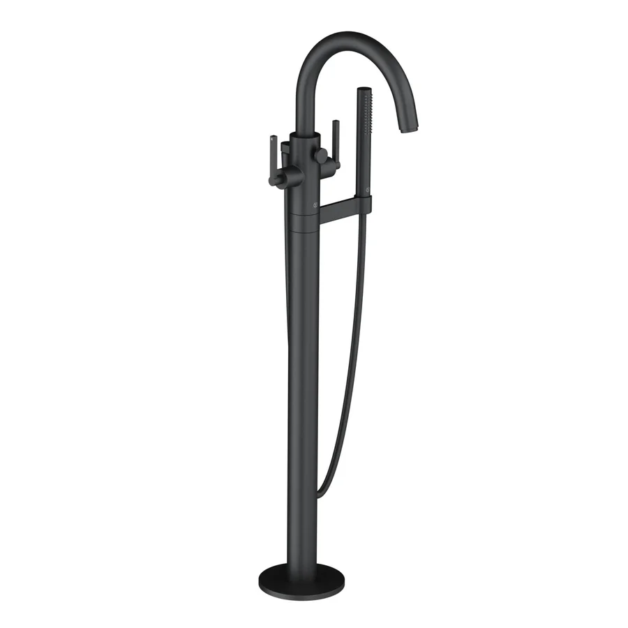 Смеситель для ванны напольный KLUDI NOVA FONTE Puristic 205903915 для 88088 (черный, L-21,5 H-90) 205903915