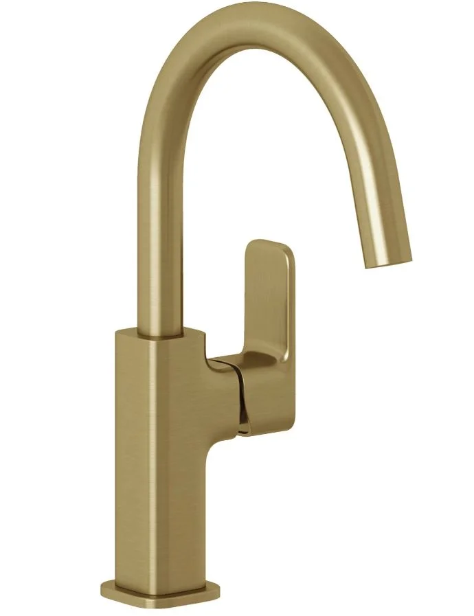 Смеситель для раковины KLUDI RENON 42027N075 (брашированное золото, L-17 H-29) 42027N075