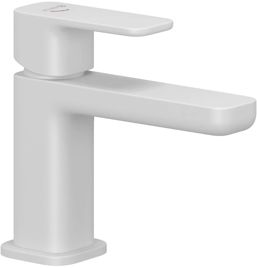 Смеситель для раковины KLUDI RENON 422675375 EcoPlus (белый матовый, L-11 H-8,5) 422675375