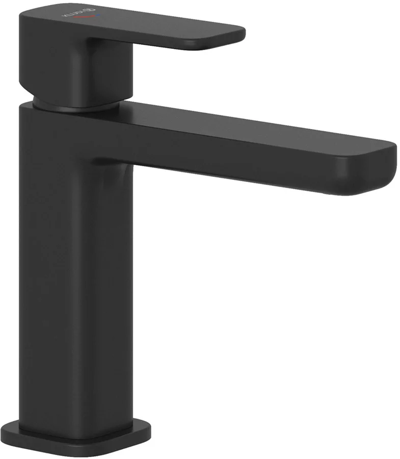 Смеситель для раковины KLUDI RENON 422893975 EcoPlus (черный матовый, L-12,5 H-11) 422893975