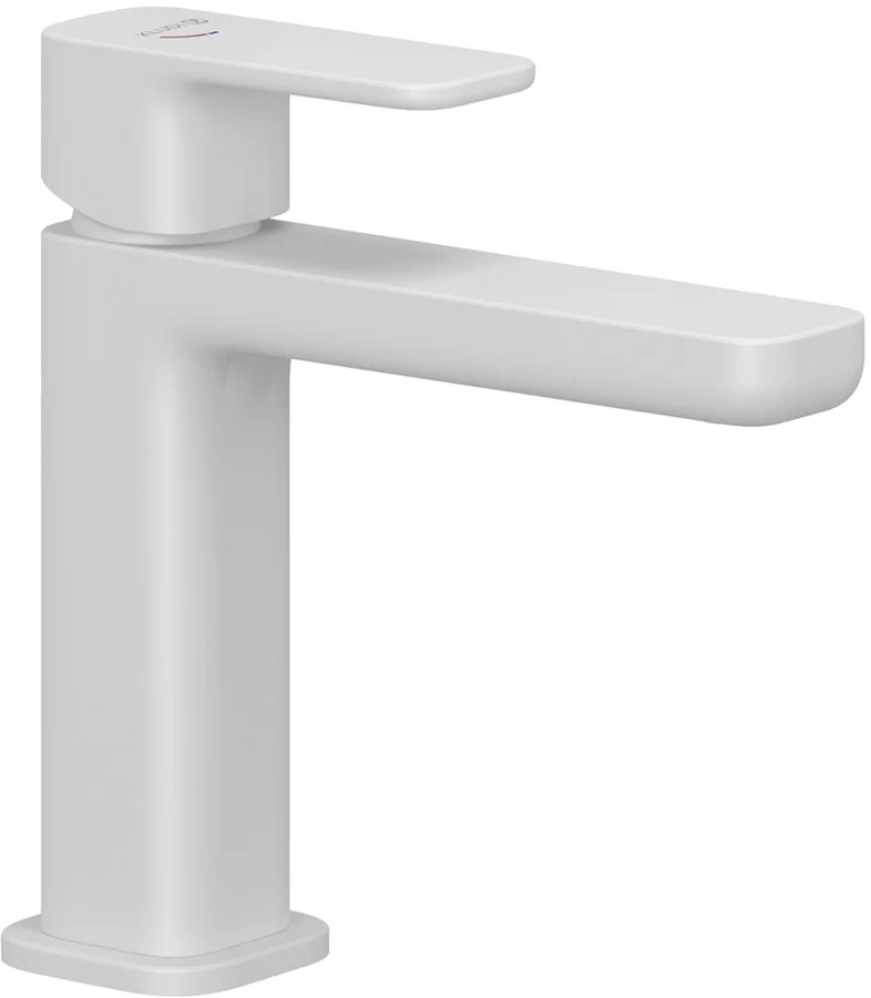 Смеситель для раковины KLUDI RENON 422895375 EcoPlus (белый матовый, L-12,5 H-11) 422895375