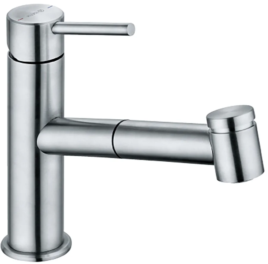 Смеситель для кухни KLUDI STEEL 44851F860 (сталь, L-21,5 H-12,5) 44851F860