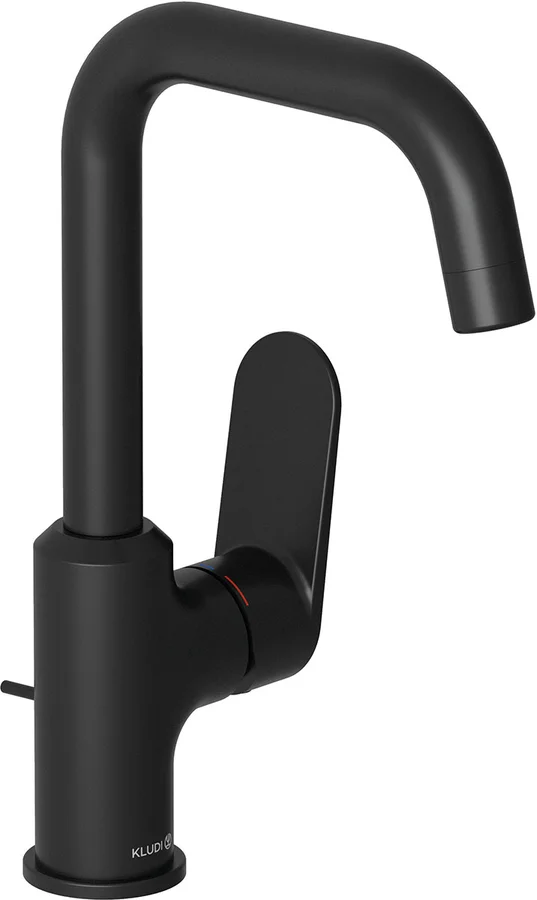 Смеситель для раковины KLUDI X1 320273975 управление сбоку (черный матовый) 320273975